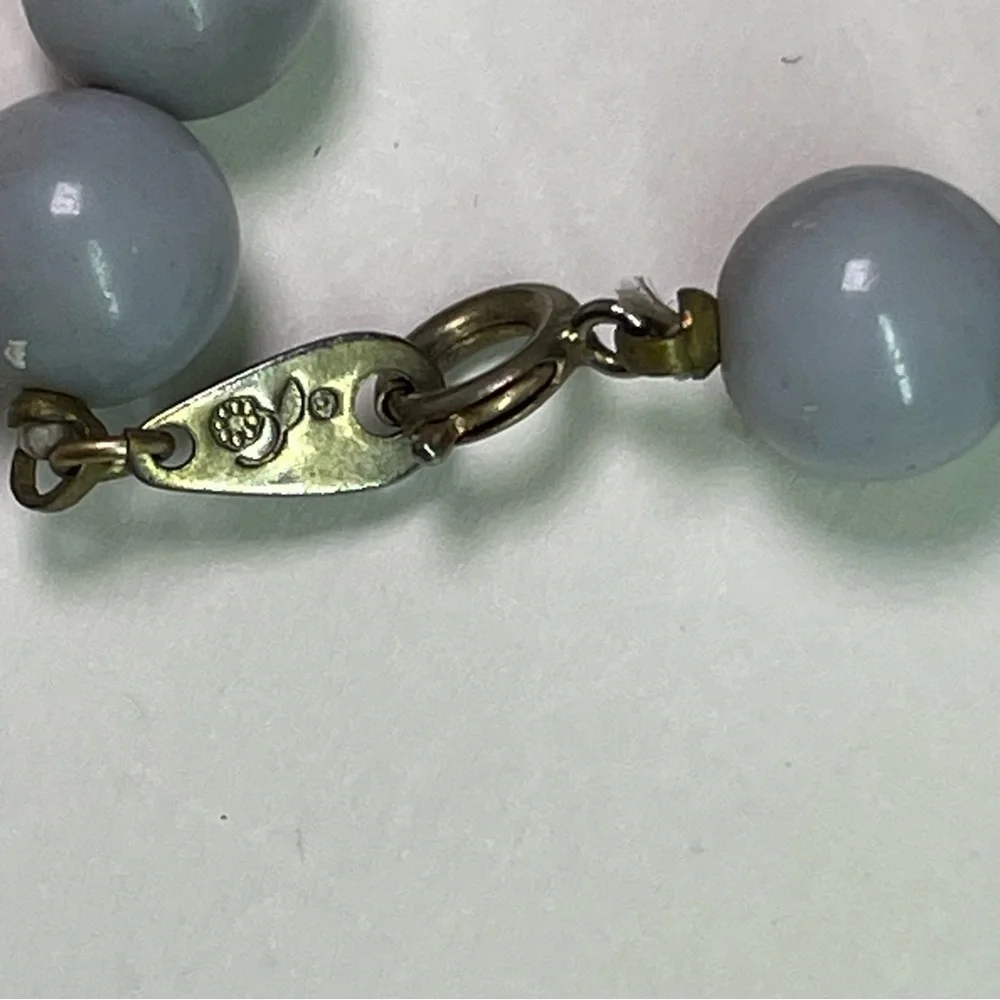 Vintage 1980s Gray Beaded Necklace